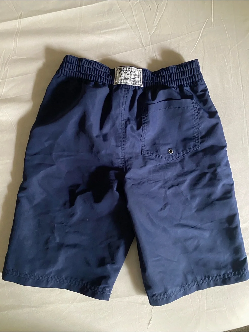 Polo by Ralph Lauren Navy Swim Trunks with Red Pony